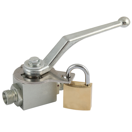M30 X 2 Metric Male Ball Valve 2 Way Lockable