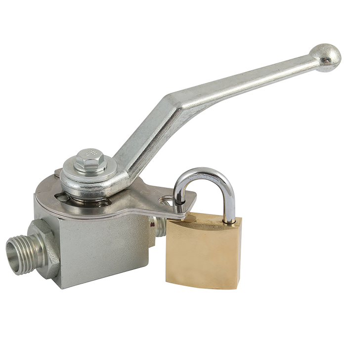 M30 X 2 Metric Male Ball Valve 2 Way Lockable