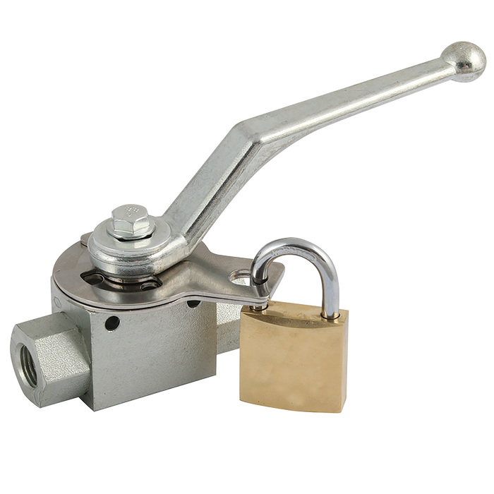 1.1/2" Bsp Parallel Female Ball Valve 2 Way Lockable