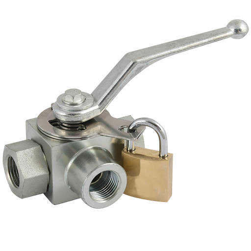 1/4" Bsp Parallel Female Ball Valve 3 Way L Ported