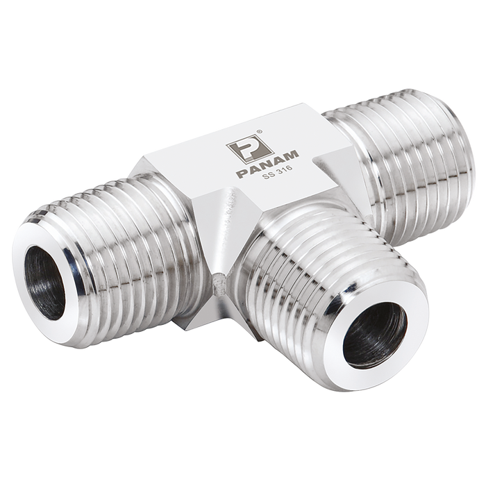 3/8" Npt Male 316 Tee