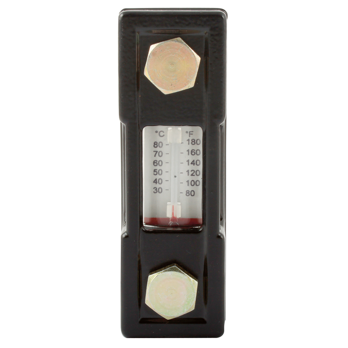 76Mm Centres Fluid Level Gauge With Thermometer