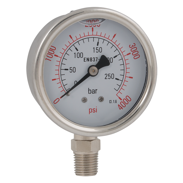 1/4"Bspt 0-40B 63Mm Btm Gly Gau 0-600Psi