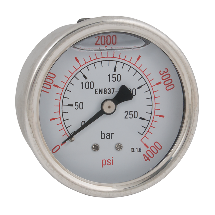 1/4"Bspt 0-250B 63Mm Bk Glygau 0-4000Psi