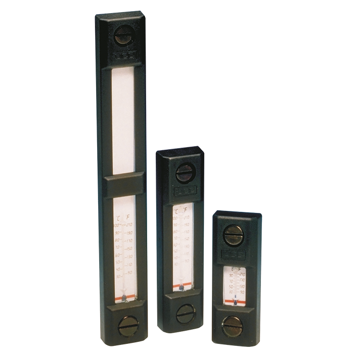 254Mm Centres Fluid Level Gauge With Thermometer