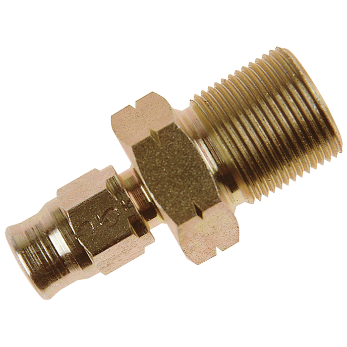M10 X 1 Metric Reusable Bulkhead For 600 Hose Zinc Plated Cs
