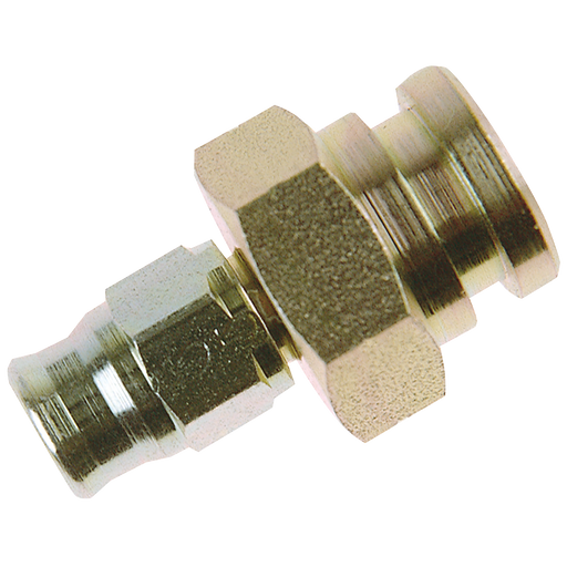 M10 X 1 Metric Reusable Bulkhead For 600 Hose Zinc Plated Cs