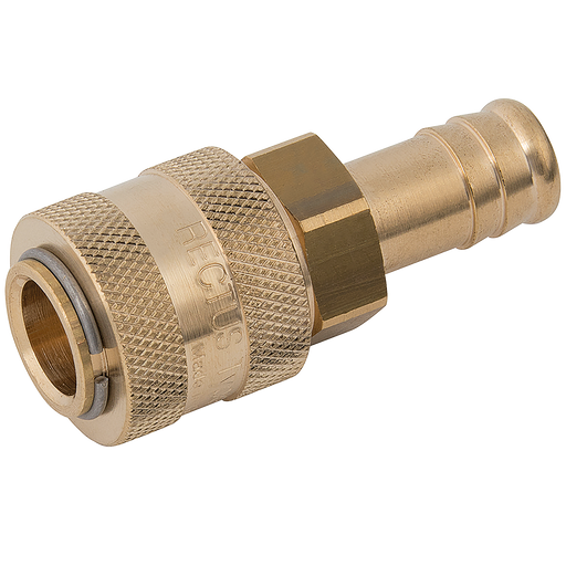 3/8" Hosetail Coupling Brass Unplated