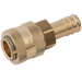 1/4" Hosetail Coupling Brass Unplated