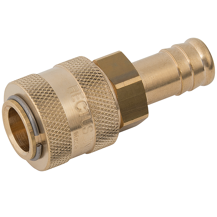 1/2" Hosetail Coupling Brass Unplated