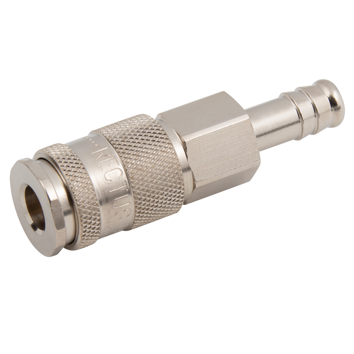 09Mm Hosetail Coupling Brass Nickel