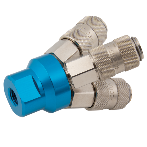 1/4" Bspp Female Triple Outlet Connector