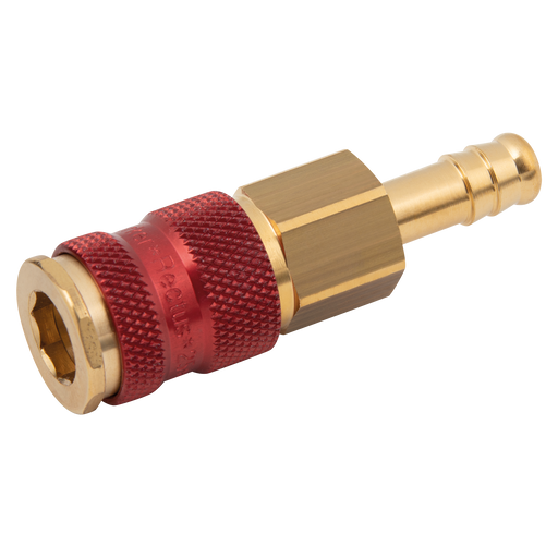 1/4" Od Hosetail Coupling Red Sleeve