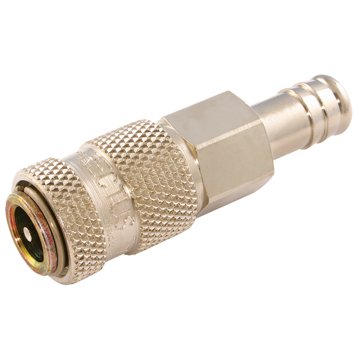 11Mm Hosetail Coupling Brass Nickel