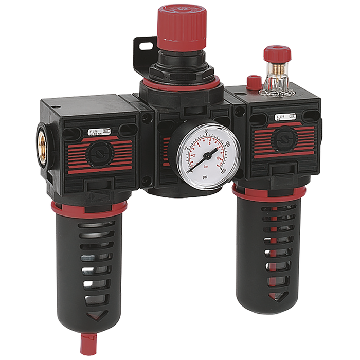 1/4" + Reulator + Lubricator 1/4" Bspp