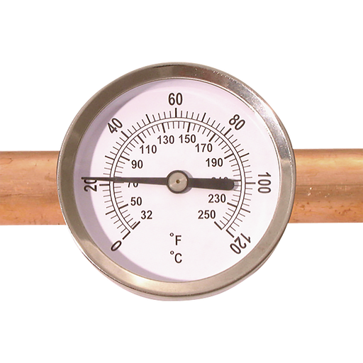 0To+120¬¨‚Àûc Dial Pipe Thermometer