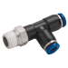 8Mm X 1/4" Npt Male Run Tee
