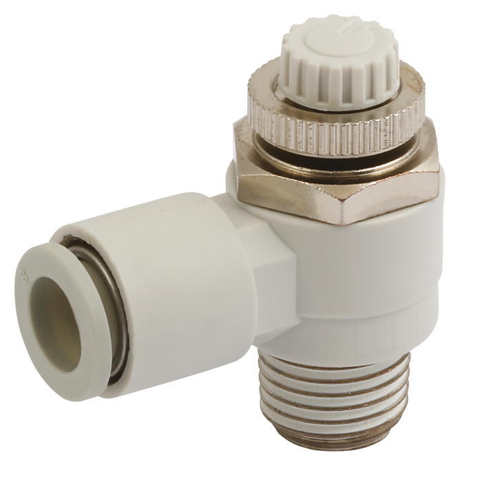 M3 X 4Mm Od Flow Control Elbow Meter Out