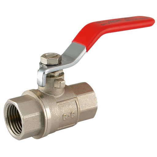 3/4" Bspp Brass Ball Valve Lever Handle Red Handle