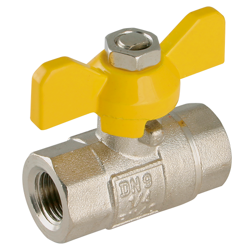 1/2" Bspp Brass Ball Valve Ni Plated Body Wras