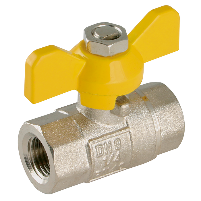 1/2" Bspp Brass Ball Valve Ni Plated Body Wras