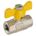 3/8" Bspp Brass Ball Valve Ni Plated Body Wras