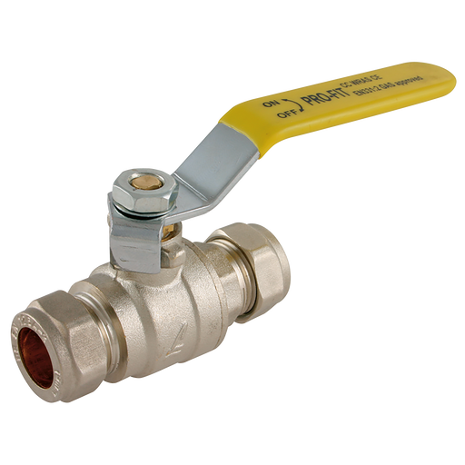 22 Mm Od Brass Ball Valve Yell Handle Wras