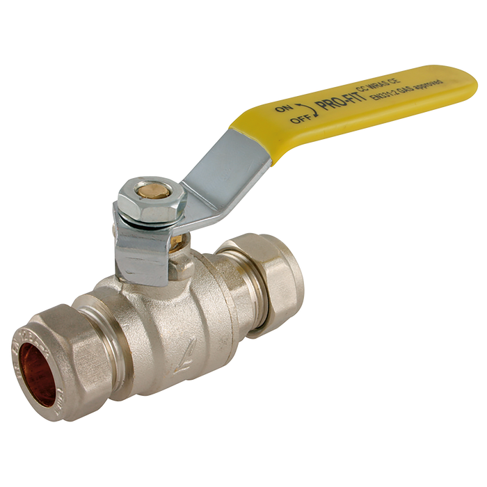 15 Mm Od Brass Ball Valve Yell Handle Wras