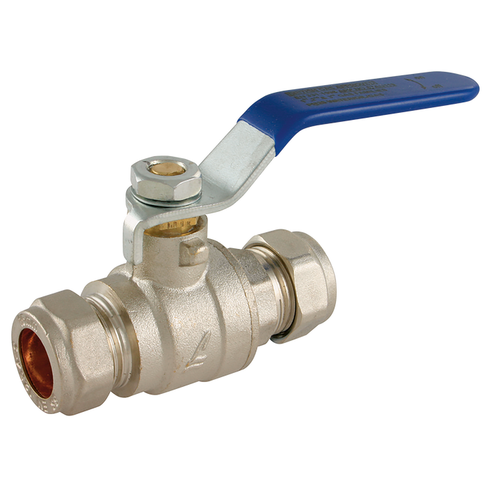 15 Mm Od Brass Ball Valve Blue Handle Wras