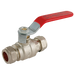 22 Mm Od Brass Ball Valve Red Handle Wras