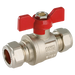 15 Mm Od Brass Ball Valve Red Handle Wras