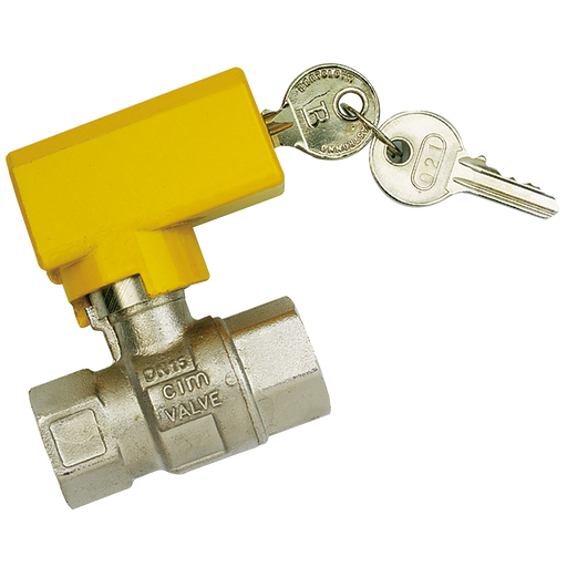 1/2"Bspf Brass Ball Valve Lockable