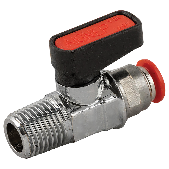 1/8"Bspt X 8Mm Od Brass Ball Valve Mini