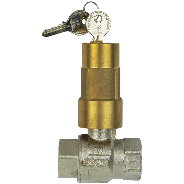 1"Bsp Brass Ball Valve Bspp Full Flow Locking