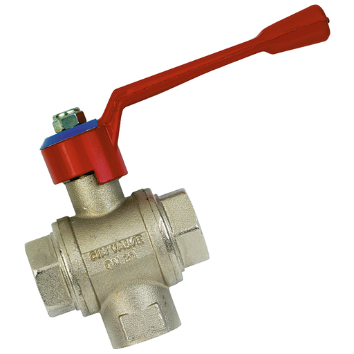 1"Bsp Brass Ball Valve Bspp 3 Way Diverter