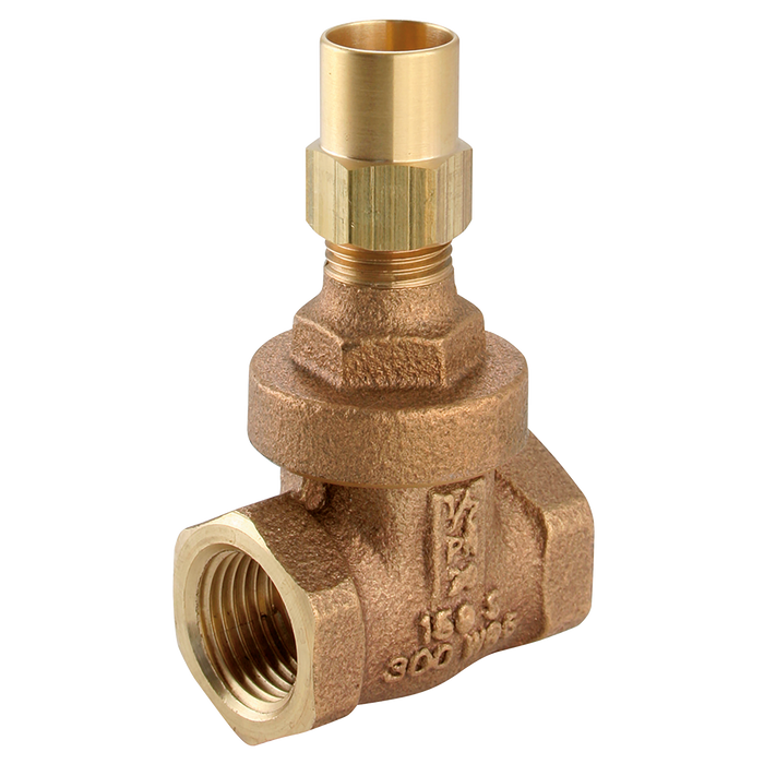 1/2" Bspt Fxf Bz Gate Valve Lockshield