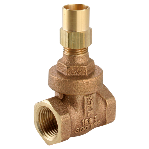 1" Bspt Fxf Bz Gate Valve Lockshield