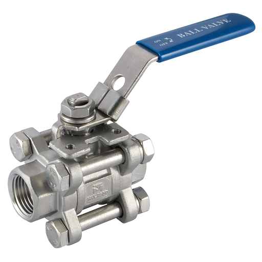 1/4" Bspp 316 Ss Ball Valve 3Piece