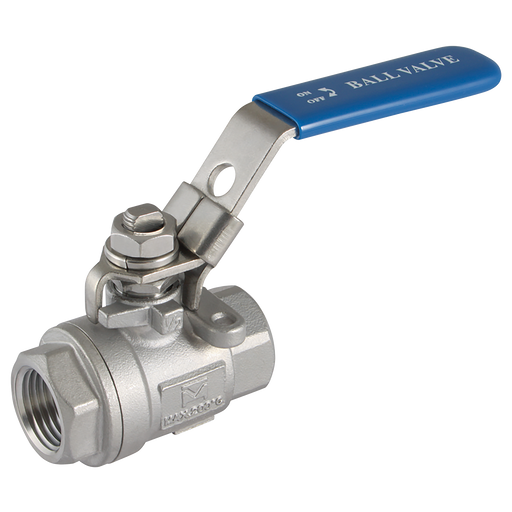 3/8" Npt 316 Ss Ball Valve 2Piece Ptfe Seal