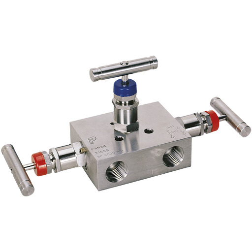 3 Valve Manifold Pipe To Pipe 1/2" Npt