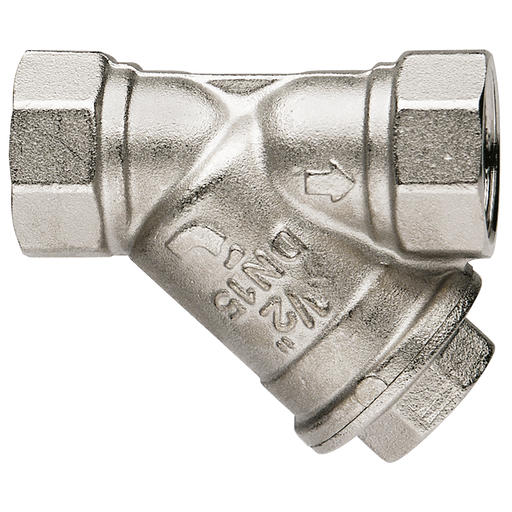 2" Bsp Fem Brass "Y" Straightainer Plated