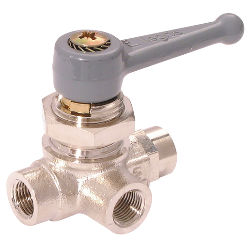1/4"Bspf X 6Mm Od Ball Valve Ni Plated