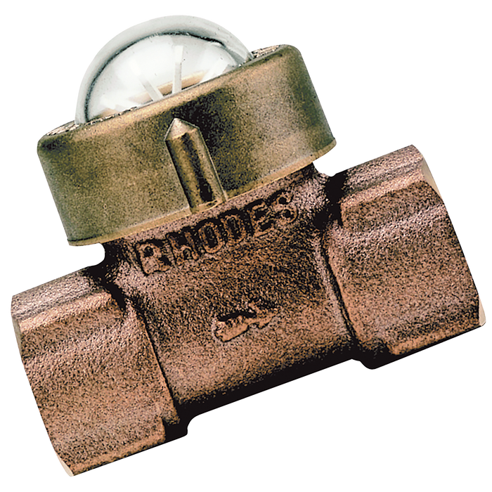 1" Bspt Gun Metal Flow Indicator