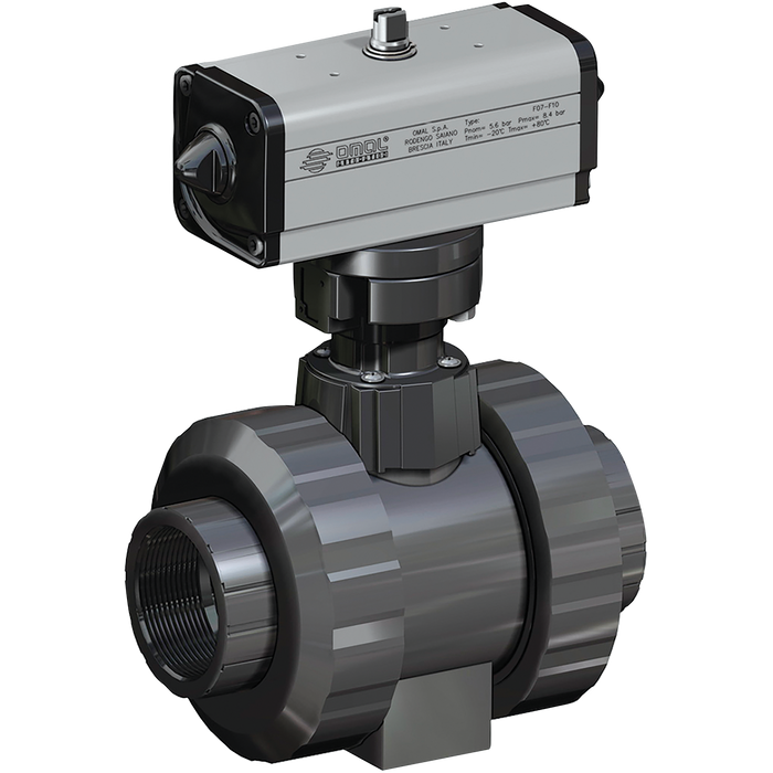 Dn50 Pvc Ball Valve Pneu.Actuation