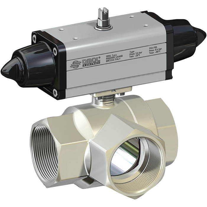 1" Bsp Spring/Act/Spr Return 3-Way L