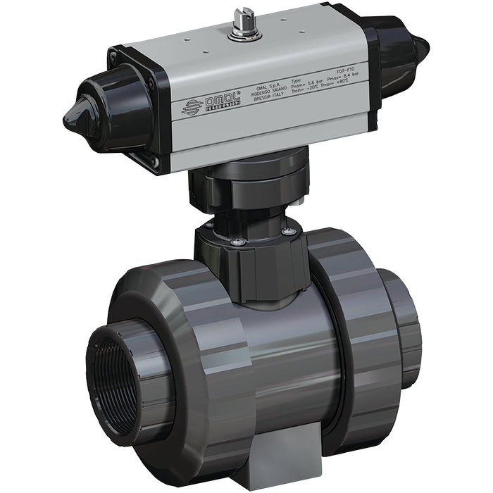 Dn100 Sgle.Act.Pvc B.Valve Pneu.Act