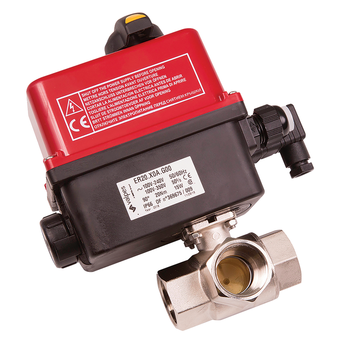 3/8" Brass Elec Act B/Valve L.P. H.V.