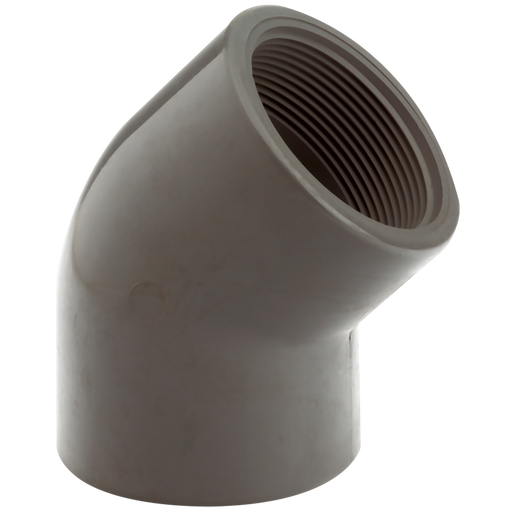 16Mm X 3/8" Upvc Plain/Thread 45¬∞ Elbow