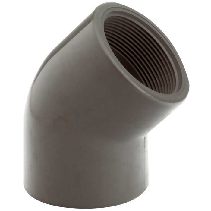 25Mm X 3/4" Upvc Plain/Thread 45¬∞ Elbow