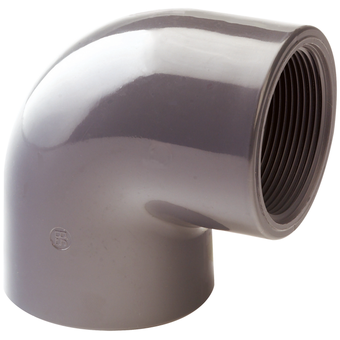 75Mm X 21/2" Upvc Plain/Thread 90¬∞ Elbow